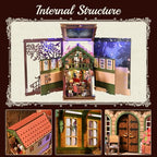 Book Nook Kit, Book Nook Kits for Adults DIY Booknook Model Build, DIY 3D Wooden Puzzle Bookend Booknook Bookshelf Insert Miniature Dollhouse Kit for Home Decoration - style: Cat Affairs Bureau