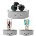 Rotating Display Stand ,5.2" 4.4lb Load Cup Display Stand Turner For Tumblers, Spinning Display Stand,Motorized Tumbler Display Turner For Glitter Cups Photography Small Arts Pruducts (White) - color: White