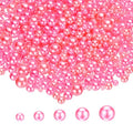 PATIKIL 1000 Pcs No Hole Pearls, 3mm 4mm 5mm 6mm 8mm Mini Round Faux Pearl for Art Crafts Jewelry Making Nail Vase Filler Birthday Wedding Party, Pink - color: Pink