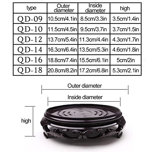 Hapivida Plant Stand, 6.8in Round Vase Base Plant Riser Flower Pot Display Stand Plant Rack Holder Planter Tray Furniture Indoor Outdoor for Desktop Counter Room