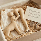 Dog Sculpture & Man Statue - Cute Home Decor Accents, Sandstone Dog Decor for Shelf, Office & Living Room, Thoughtful Memorial Gift for Pet Lovers