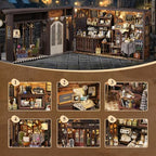 Fsolis DIY Miniature Dollhouse Kit for Adults - Tiny House Mini Scene 3D Puzzles Gifts for Women Teenagers Craft Lovers (Magic Coffee) - style: Magic Coffee