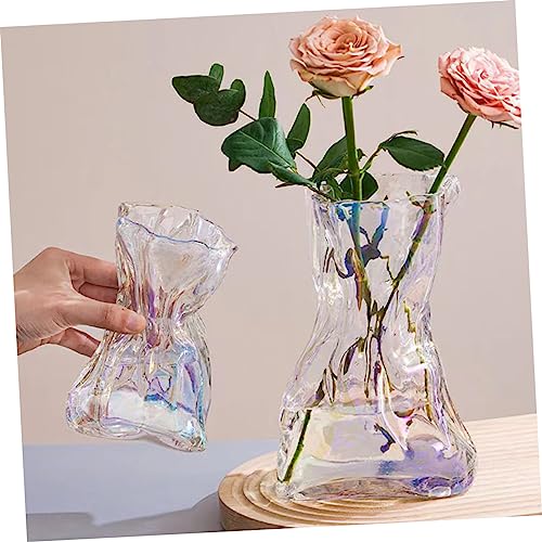 Glossy Abstract Vase Glass Statue Farmhouse Style Unique Shape Perfect Present