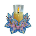 DIY Diamond Art Painting Candlestick Holders 5.71in Mandala Flower Shape Desk Candle Tray Tabletop Ornaments for Wedding Ramadan Party Home Table Centerpiece-Mandala07 - color: Mandala07