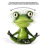 Frog Figurines Ornaments -Resin Shake Head Frog Statues-Adorable Frog Sculpture Perfect for Home Decor or Gift