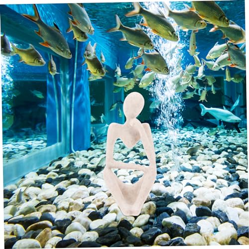 Abstract Thinker Statue Decorative Figure Modern Resin Sculpture Decor for Home Office and Aquarium Aesthetic Abstract Figurine Ornament
