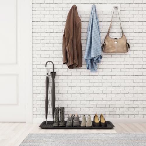 Matace 1 Pack Rubber Large Boot Tray for Entryway,Long Shoe Tray,Slim Boot Mat for Indoor and Outdoor Use, 16x40 in (Pack of 1) - size: 40" x 16" x 1.2"