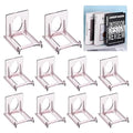 uxcell 20 Pack Book Display Stands, 2" Adjustable Display Holder Mini Clear Easel Collector Stand for Displaying Comics, Magazines, Postcards, Art works, DVDs, Medals, Gray Purple - color: Gray Purple
