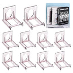 uxcell 20 Pack Book Display Stands, 2" Adjustable Display Holder Mini Clear Easel Collector Stand for Displaying Comics, Magazines, Postcards, Art works, DVDs, Medals, Gray Purple - color: Gray Purple