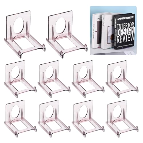 uxcell 20 Pack Book Display Stands, 2" Adjustable Display Holder Mini Clear Easel Collector Stand for Displaying Comics, Magazines, Postcards, Art works, DVDs, Medals, Gray Purple - color: Gray Purple