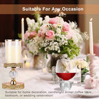 Hurricane Candle Holders for Pillar Candle, Pillar Candle Holder, Crystal Candlesticks Holder for Dining Coffee Table, Wedding,Events,Parties, Home Decor YL031SD - size: 1 crystal ball