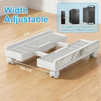 Adjustable Mobile Computer Tower Stand, Ventilated CPU Stand with Locking Caster Wheels, Fits Most Computer Towers, Under Desk Floor PC Cart, Universal PC Holder for Office, Students & Gamers (White) - color: White