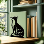 Black Fox Metal Bookends for Shelves, Exquisite Fox Bookshelf Decor Book Ends for Heavy Books, Home School Office Desk Decoration, Book Stopper for Study and Birthday Gift - style: Fox