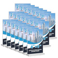 Acrylic Sign Holder 4x6, 21 Pack Clear Table Menu Vertical Double Sided Display, Plastic Menu Stand Paper Holder Suitable for Restaurants Office Store Show Fair - color: Vertical 21 Pack 4x6