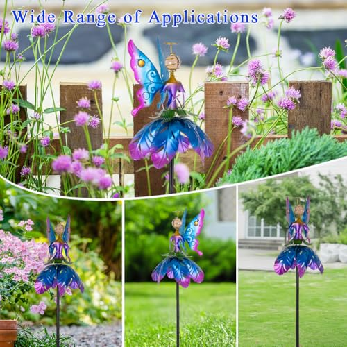 Wind Spinner Outdoor,Waterproof Garden Windmill Spinners,Kinetic Metal Sculpture for Outdoor Yard Lawn Patio Decorations - size: Fairy Wind Spinner