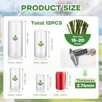12pcs Clear Glass Cylinder Vases, 4, 6, 7.5, 10 Inch Tall Cylinder Vases for Centerpieces,Glass Flower Vase Hurricane Floating Candle Holder Vase for Wedding, Table Shelf, Party,Home Decor,Gift