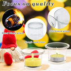 Tealight Candle Holder Set of 12,Glass Votive Candle Holders,Clear Tea Light Holders Bulk for Wedding Holiday Birthday Party Dinner & Home Decor
