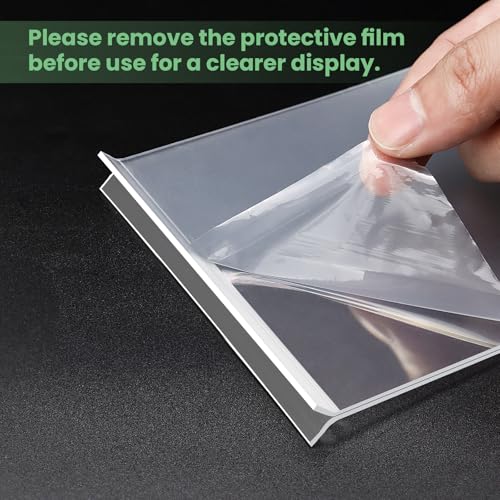 Acrylic Sign Holder 4x6, 21 Pack Clear Table Menu Vertical Double Sided Display, Plastic Menu Stand Paper Holder Suitable for Restaurants Office Store Show Fair - color: Vertical 21 Pack 4x6