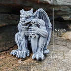 Gargoyle Sculpture Figurine,Gothic Stone Decor Statue,Indoor Patio Yard Lawn Porch Decor, Gothic Sculpture Ornament