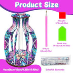 ILYUFO Diamond Art Kits for Adults, DIY Vase Diamond Art, Diamond Painting Kit, Ideal Desktop Ornaments & Thoughtful Female Gifts (Dream) - color: Dream