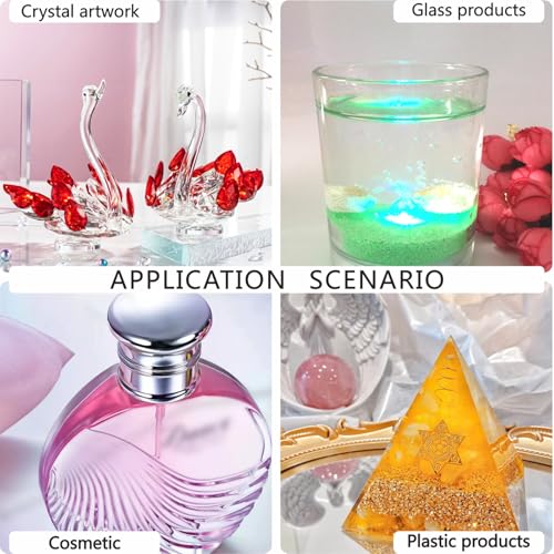 16 LED Light Display Stand Base for 3D Crystal Glass Art,Room Decoration and Holiday Casual Atmosphere Ornament Lamp- 6 Inch Rectangular Illuminated Holder Colorful Lights (black)