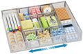 Marbrasse Expandable Desk Drawer Organizer, Mesh Tray with 10 Adjustable Compartments, Desk Organizers for Office Supplies, Makeup & Vanity (Expandable-Silver) - color: Expandable-Silver