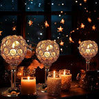 Candle Holder Candlestick Holders- 1Set Gold Crystal Pillar Candle Holders,Metal Candlestick Stands for Wedding Centerpieces,Table Decor for Church,Valentine's Day Housewarming Gift,3Pcs - size: 3Pcs