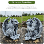Gargoyle Sculpture Figurine,Gothic Stone Decor Statue,Indoor Patio Yard Lawn Porch Decor, Gothic Sculpture Ornament