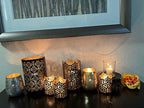Hosley Set of 2 Diamond Cut Candle Holders Elegant 8 Inch Height Stands for Timeless Ambiance and Versatile Styling Dazzle Your Decor - size: 8“ High x 2 count