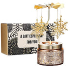 Snowflake Gifts for Women, Birthday Gifts for Mom Daughter Sister Wife, Unique Gift for Friend Women, Rotatable Scented Candles Gift for Christmas Anniversary (Snowflake) - size: Snowflake