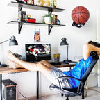 Basketball Holder, Hand Sculpture Ball Holder Wall Mount Art Decor Stand Basketball Storage Rack Organizer Display Case Man Cave for Football Soccer Gifts for Him Men Boys Gamers