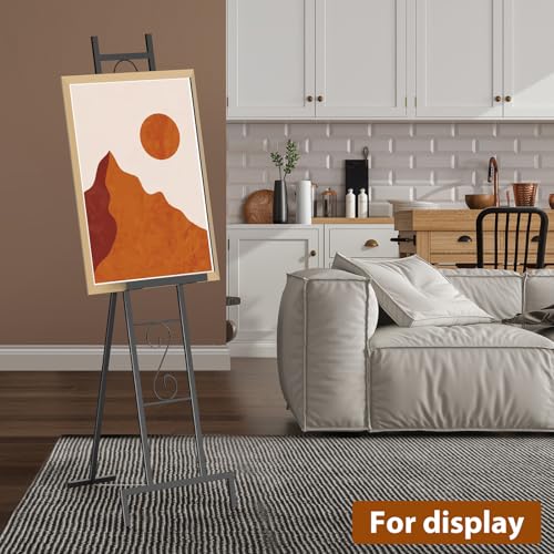 Black Easel Stand for Sign, Heavy Duty Wedding Welcome Sign Stand, Adjustable Art Easel for Display, Painting, Posters, Party, 17” x 17” x 58”H (1 Pack - style: 1pack-Black