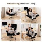 Big and Tall Office Chair, Flip Armrests for Pets & Cross Legged Sitting, Executive Ergonomic Computer Gaming Chair with Foot Rest, Crystal Velvet Wide Seat Reclining Desk Chair - color: Black