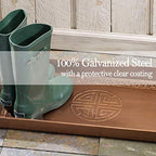 HF by LT Medallion Pattern Metal Boot, 30 x 13-Inches, Antique Copper Finish - color: Medallion Pattern, Antique Copper Finish