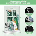 Acrylic Sign Holder 4x6, 21 Pack Clear Table Menu Vertical Double Sided Display, Plastic Menu Stand Paper Holder Suitable for Restaurants Office Store Show Fair - color: Vertical 21 Pack 4x6