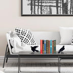 Raven Decor Gothic Room Bookends - Unique Raven Statue Designed for Shelves - Modern Decorative Book Holders for Kids