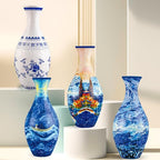 3D Puzzle Vase Unique Flower Vase for Adults Made by 160 Curved Plastic Puzzle, Relax Puzzles for Adults, DIY Jigsaw Creative Gift for Parents & Housewarming - color: Castle