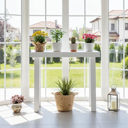 Plank+Beam Solid Wood Console Table, 36 Inch, Sofa Table, Narrow Entryway Table for Hallway, Behind The Couch, Living Room, Foyer, Easy Assembly, White - color: White, size: 36" Console Table