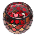 Kichvoe Glass Candle Holder: Romantic Tealight Holder European Style Mosaic Cup for Home Decor, Parties, Weddings - 2.75 Inch Votive Candle Cup
