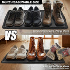 Azadx Heavy Duty Boot Trays Natural Rubber Shoe Mat Tray for Entryway Large Boot mat Tray Multi-Purpose for Outdoor Door Mats 16x42 Inch - size: 16" x 42"