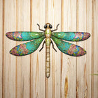 3pcs Metal Dragonfly Garden Art Decorations, Outdoor Hanging Wall Decor Sculptures for Home Garden Yard Patio Window