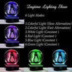 Qianwei Penguin Gifts for Women - 3D Crystal Ball 3.14'' Laser Penguin Decor Glass Animals Figurines Statue & Night Light - style: Penguin