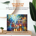 TR-LIFE Plate Stands for Display - 8 Inch Holder + Metal Easel Stand for Picture Frame, Decorative Plates, Photo, Book, Collectibles (Silver 2 Pack) - size: 8 Inch