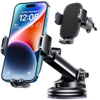 Qifutan Dash Mounted Phone Holders for Your Car Dash Phone Mount for Car Dashboard Air Vent Multi-Mount 3 in 1 Vehicle Windshield Holder Compatible Multi-Device Clip Desk Mount - style: Dash-C