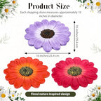 Cinnvoice 3 Pack Garden Stepping Stone Outdoor, Decorative Dimensional Resin Stepping Stones for Patio Pathway Landscaping Walkway Sculpture Yard Backyard Lawn(Daisy,10 Inches) - size: 10 Inches, style: Daisy