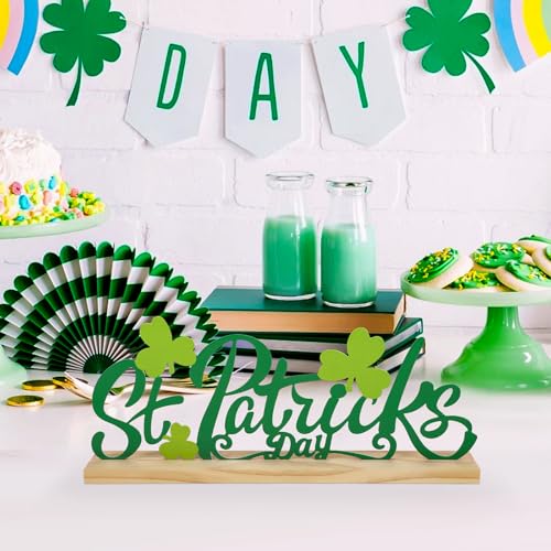 COCHIE Metal St. Patrick's Day Sign, St Patricks Day Decorations for Home, Office, Shelf, Mantel, Indoor, Shamrock Decoration, Saint Patrick Day Decor (Shamrock) - style: Shamrock