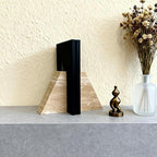 1 Piece Modern Travertine Bookend, Trapezoidal Design, Natural Stone Book Holders for Desk and Shelf (Trapezoidal - 1 Piece) - color: Trapezoidal - 1 Piece