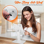Anti Theft Tablet Security Stand - Table Mount Desktop Ipad Kiosk Stand w/Lock and Key Mechanism, 90° Rotate 75° Tilt - iPad, iPad Air, iPad Pro, Samsung Galaxy Tab A (2021) - Pyle PSPADLK18, White