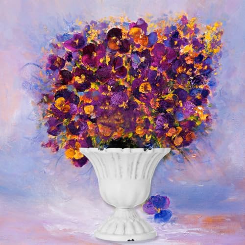 Amosfun Vintage Decorative Half Vase Flowerpot Prop for Home Office Cafe Oil Painting and DIY Drawing 4.64X4.56X2.08 Inches