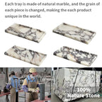 100% Natural Luxury Calaccata Viola Marble Small Hand Towel Tray Holder Organizer, Makeup Bathroom Holder - color: Viola-rectangle-10"x5"x0.7"